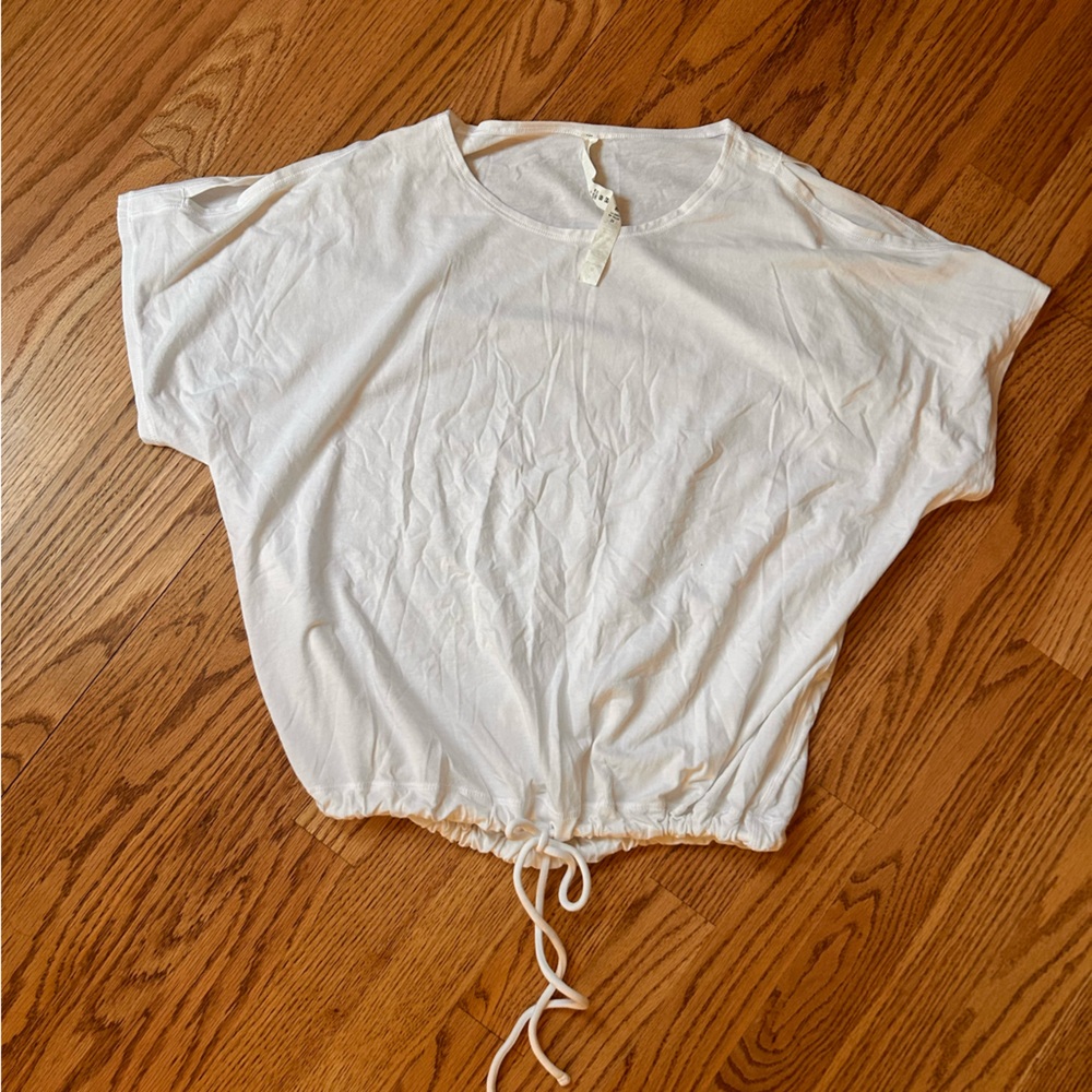 Lululemon White Drawstring Top